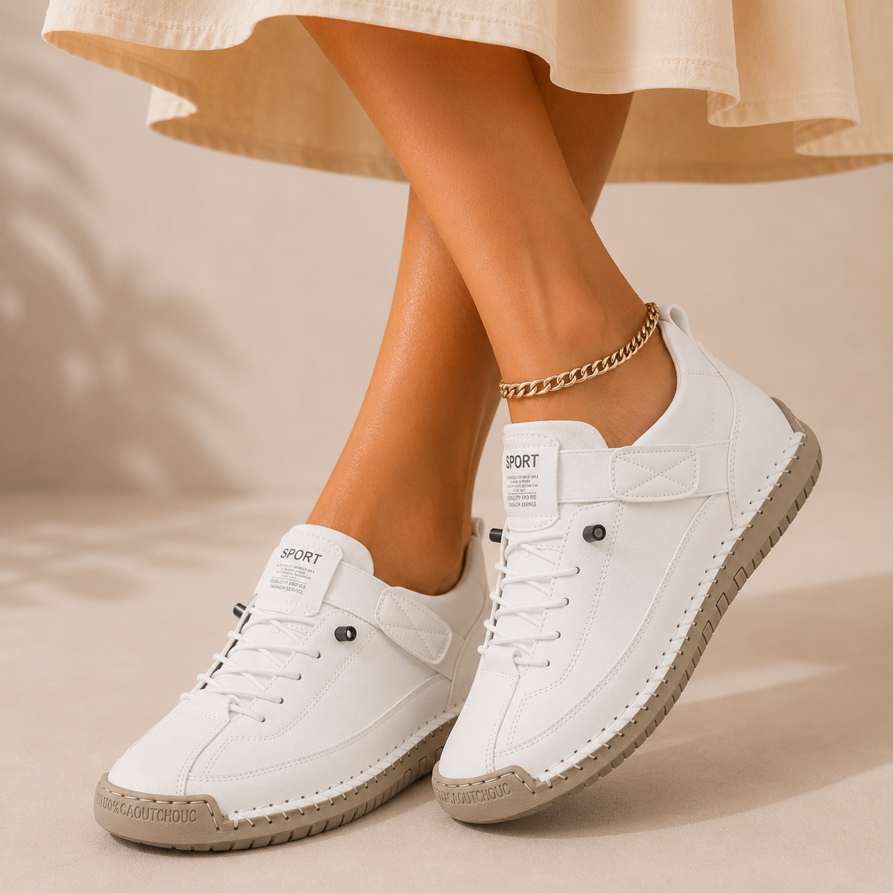 Gisela – Sapatos ortopédicos confortáveis com efeito de pele