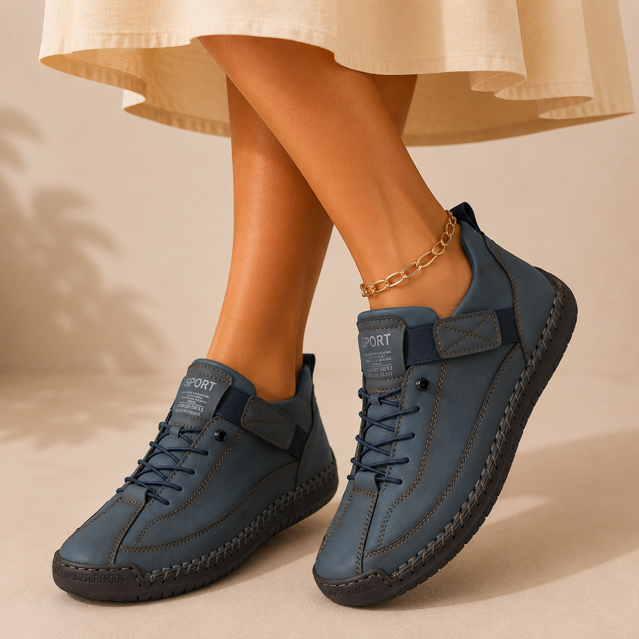 Gisela – Sapatos ortopédicos confortáveis com efeito de pele