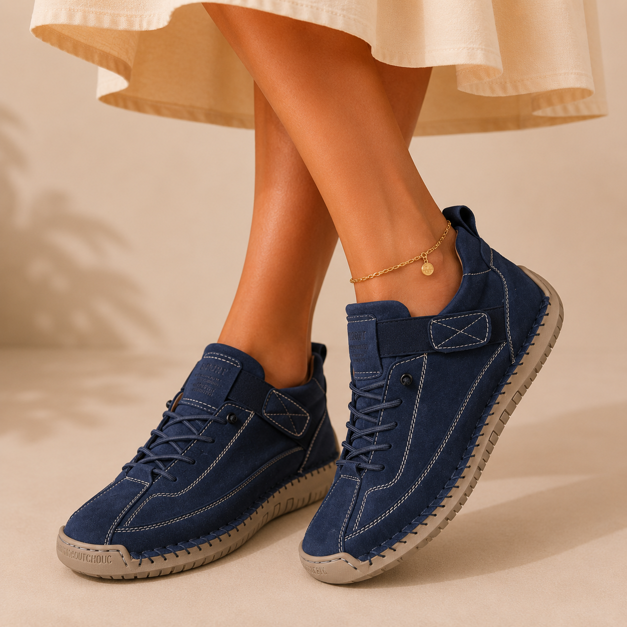 Gisela – Sapatos ortopédicos confortáveis com efeito de pele