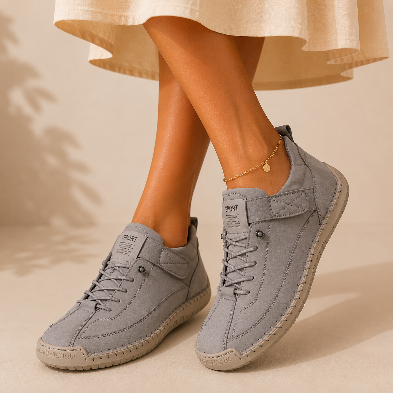 Gisela – Sapatos ortopédicos confortáveis com efeito de pele