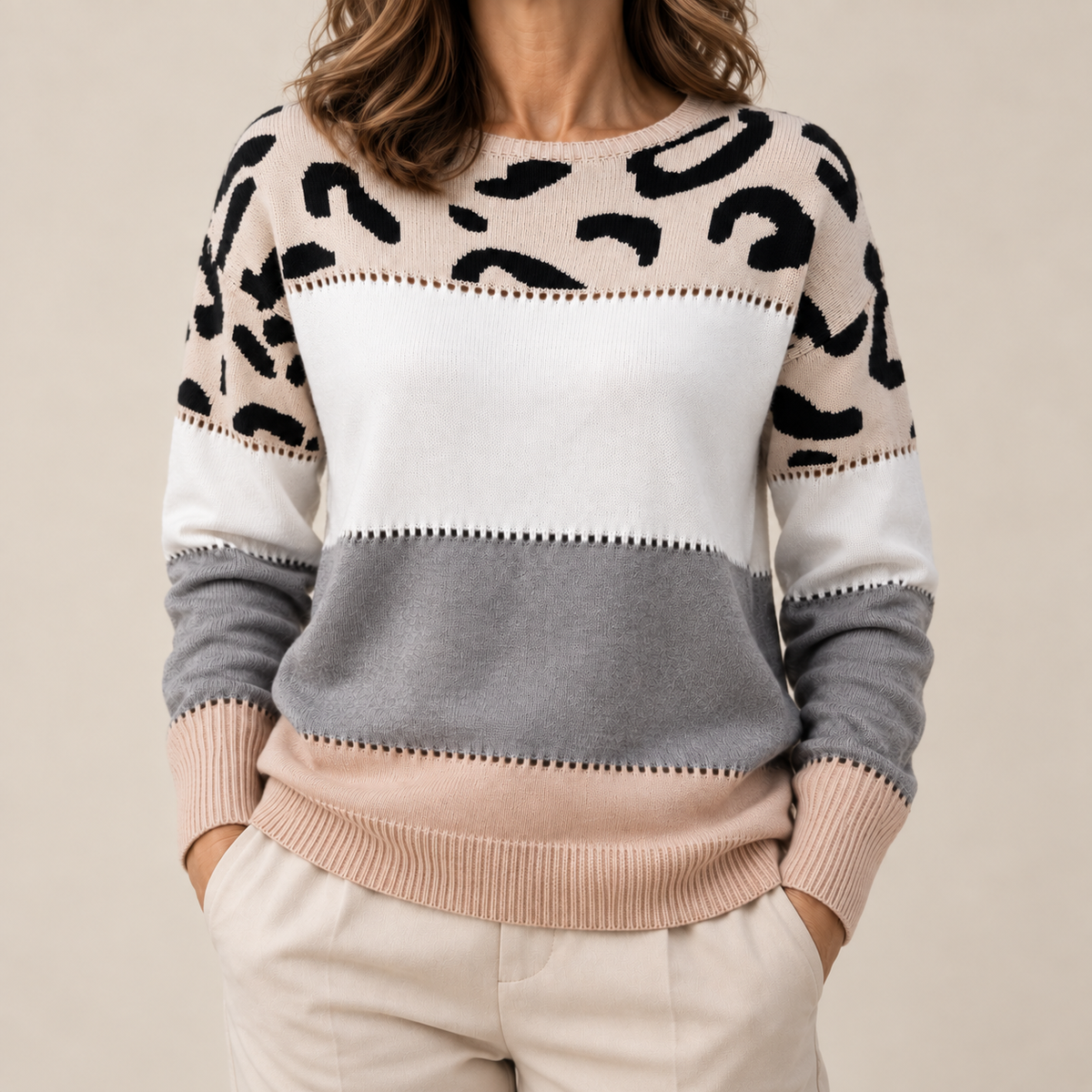 Sofia | Camisola com estampado leopardo