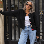 Lara | Cardigan de malha com botões em coração