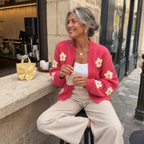 Luna | Cardigan floral aberto